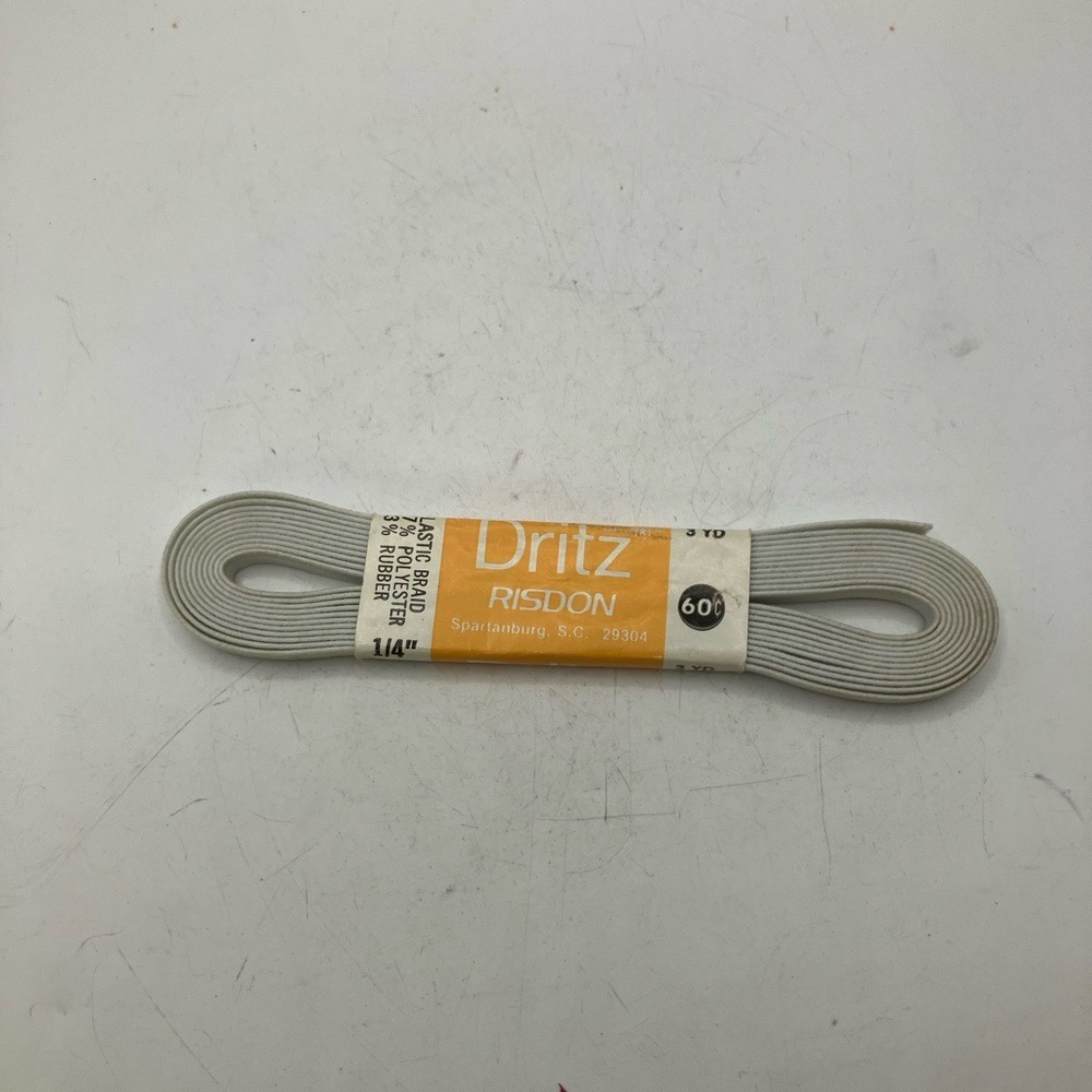 Dritz Elastic Braid Risdon White 60 Inch 14 Inch Wide Sewing‎ Lightweight Craft